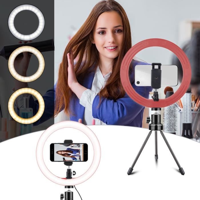 LED Ring Light Dimmable 5500K Lampe Photographie Appareil Photo