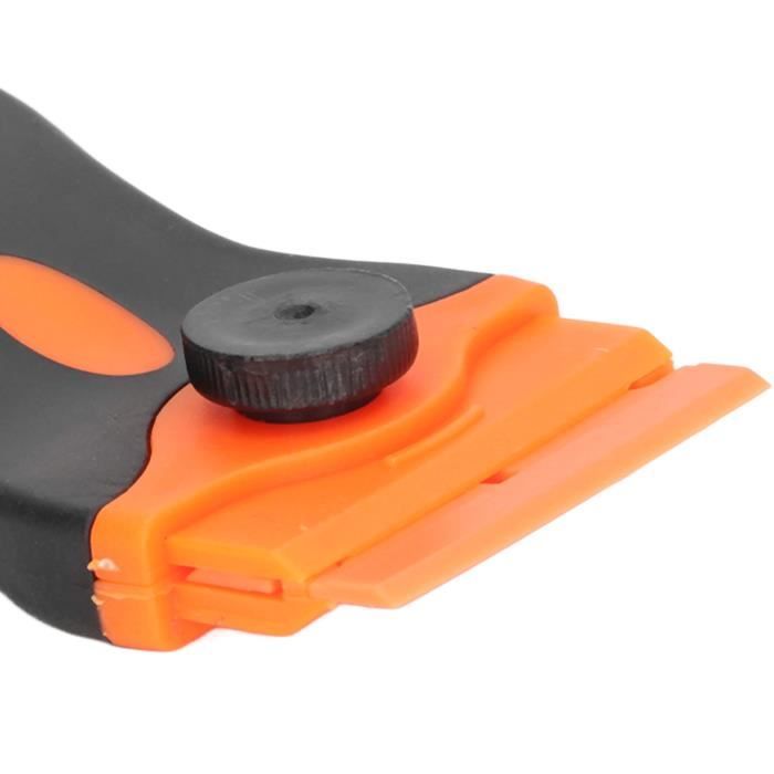 100 Lames De Grattoir En Plastique Double Tranchant - Pour Vitres, Adhésifs - Manche Rangement