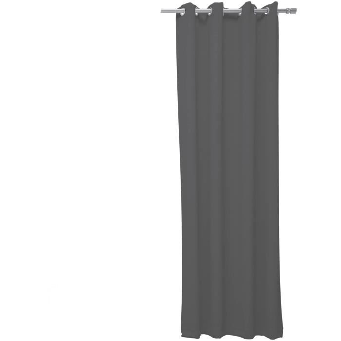 Rideau à Oeillets - 140X240 - Fusain - TODAY Essential - 356003