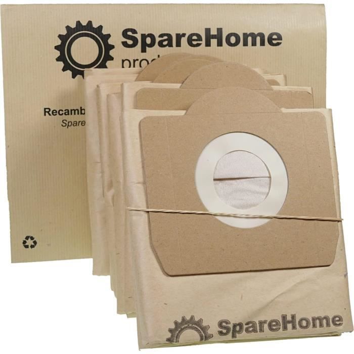 ReleMat SpareHome® 10 Sacs Haute Filtration pour Aspirateur Wetrok