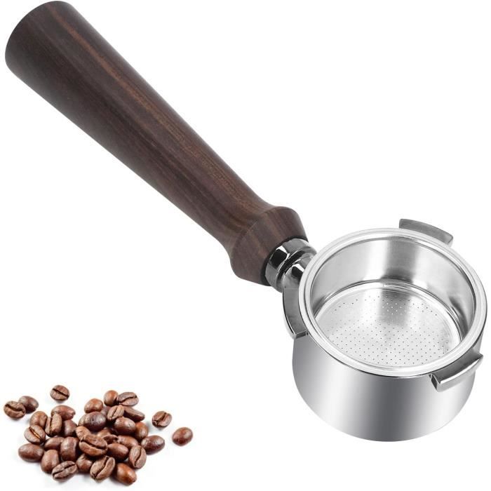 Portafiltre 51mm NEOUZA Pour Machine DeLonghi Dedica (acier Inoxydable Et Bois)