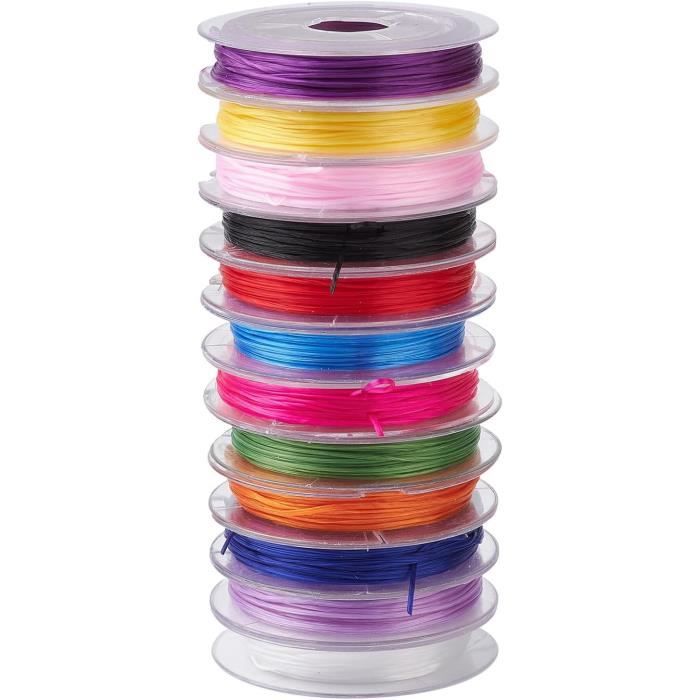 10 Paquets De Fil élastique Pour Montage De Mouches De Pêche - 10 Couleurs - Env. 10m Par Paquet