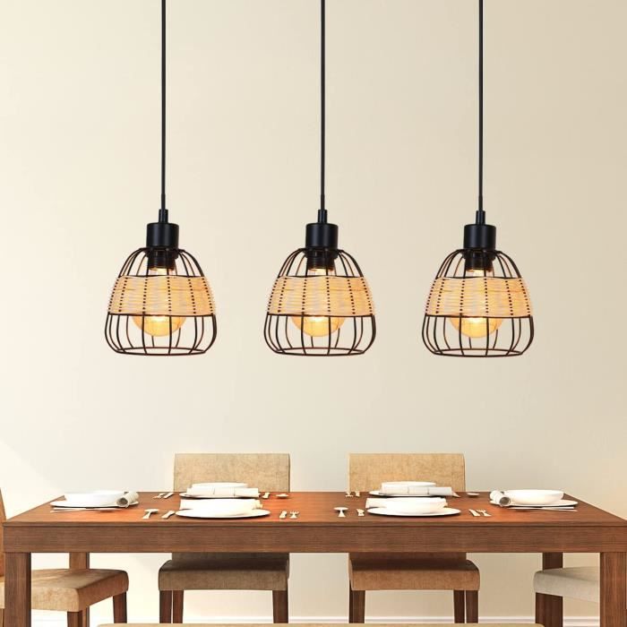 Suspension Vintage Table À Manger Suspension - Suspension Rétro Noire ...