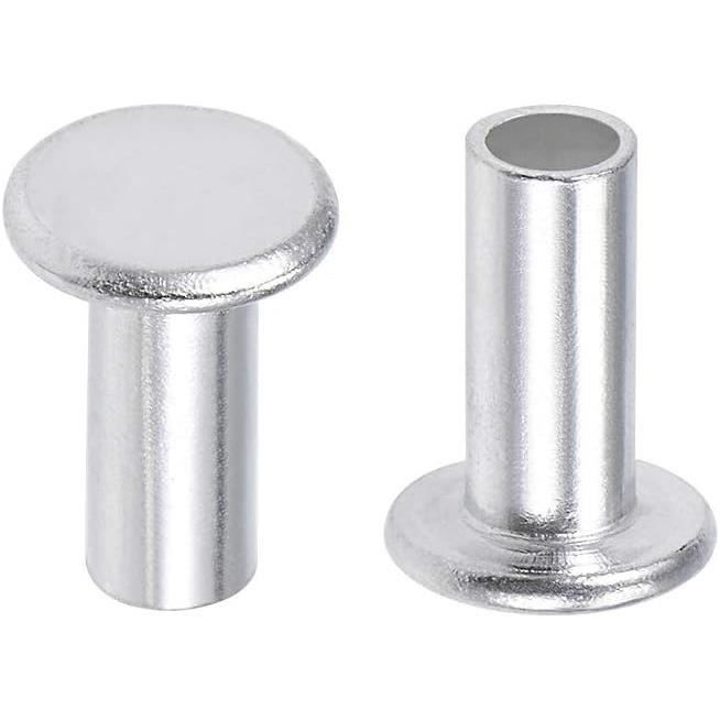 Outil à Rivets Semi-tubulaires 1/8" Avec 50 Rivets - Pour Réparation Flipper, Fenêtre, Poêle