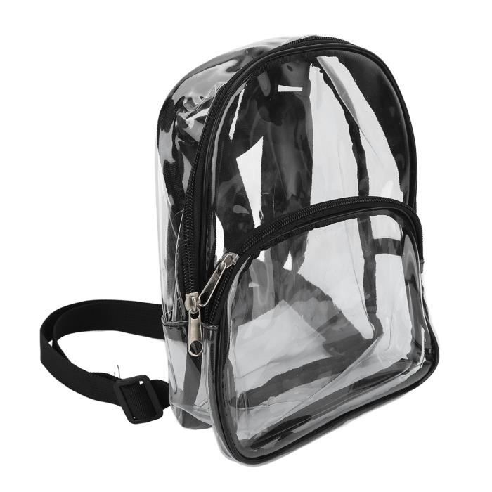 RAFIYU 4 Pcs Sac à Dos Transparen, Sac à Cordon Transparent, Sac étanche Transparent, pour l'école Salle de Sport Voyages Plage Natation
