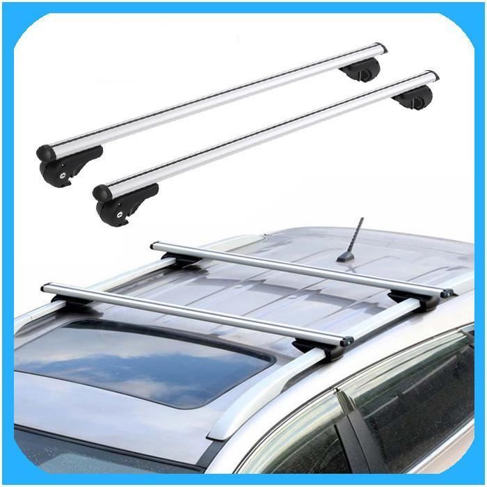 Barre de toit de voiture Porte-bagages de rail verrouillable de barre  transversale de porte-bagages de toit de voiture SIE - Cdiscount Auto