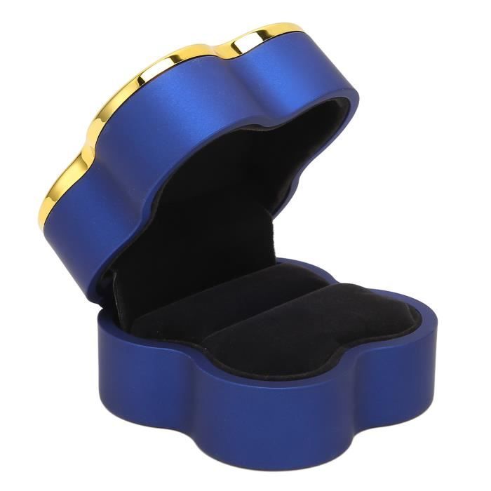 Boîte à Bagues LED Pour Proposition – Écrin Velours Avec Éclairage Intégré (Bleu, Gris, Rouge) - 10