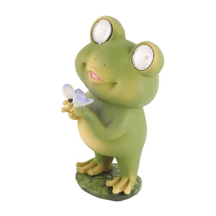 Figurine De Jardin Grenouille En Céramique 14 Cm – Décoration Verte Rigolote