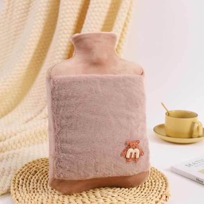 Bouillotte Pour Enfants 400 ML Avec Housse En Peluche Douce - Amovible Et Lavable - Anti-fuite - Lapin Rose - 10
