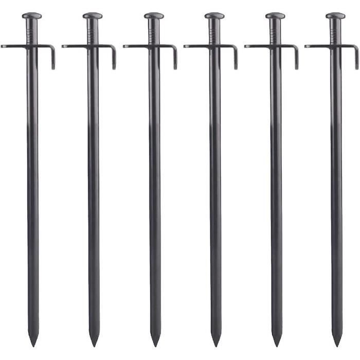 Piquets de tente de Camping avec trou, 4 pièces, 12cm, en métal