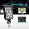 4pc 48W work light -Nlpearl Mini LED Lumière De Travail 12V 24V Projecteur LUMIÈRE LED Guide Optique Hors Route Camion 4x4 4WD SUV A-1
