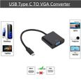 Black-< =0.5m -câble adaptateur usb 3.1 vers VGA,Type C vers femelle,pour Macbook 12 pouces Chromebook Pixel Lumia 950XL,offre sp-1