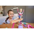 métiers coffret poupée gymnaste blonde en justaucorps avec poutre et accessoires, jouet pour enfant, gjm72-1