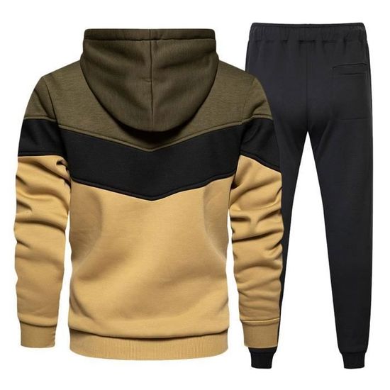 Combinaison de sport 2025 pour hommes et femmes, automne et hiver, loisirs, couleur unie, sweat à capuche, pantalon avec pompons, combinaison de sport sans gilet, rouge, 3XL Combinaison de sport 2025 pour hommes et femmes, automne et hiver, loisirs, couleur unie, sweat à capuche, pantalon avec pompons, combinaison de sport sans gilet, rouge, 3XL