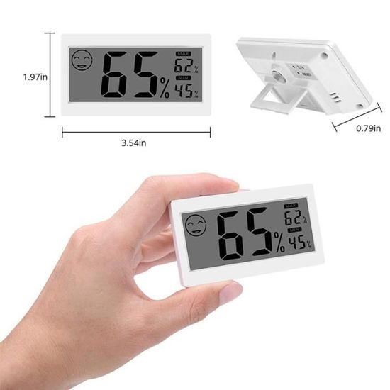 Thermometre Interieur Maison Bluetooth, 2 Pack Thermometre Hygrometre,  Hygromètre Avec Icônes, Thermomètre Intelligent Avec A[H422] - Cdiscount  Jardin