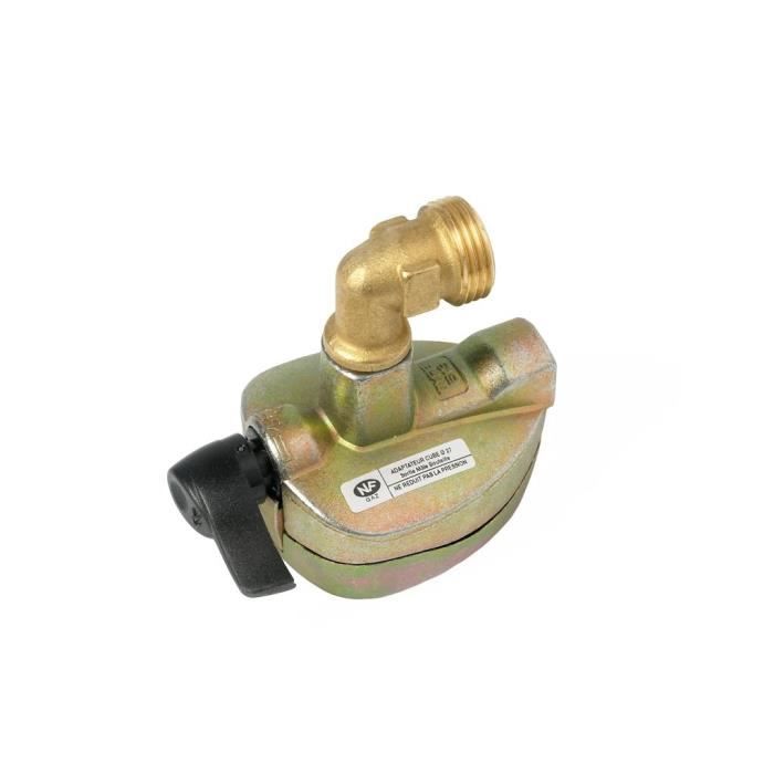 Adaptateur de bidon de gaz de camping 1 l - Adaptateur de réservoir de gaz MAPP - Convertisseur de valve plat - Bidon plat - Pour camping