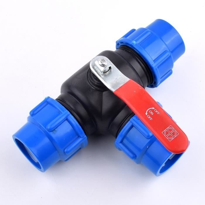 Adaptateur En T Avec Robinet à Bille - Raccord 1/2" (1,27 Cm) à 1/4" (0,63 Cm) En Cuivre, Pour Système D'eau Ou Filtre