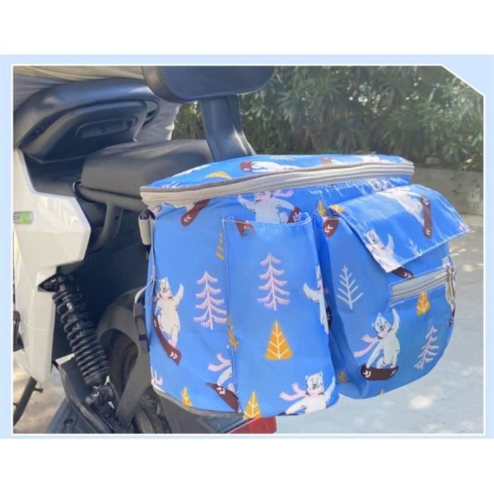 Sacoche de Trottinette Electrique Sacoche Guidon de Rangement Avant Scooter Coque Rigide Grande