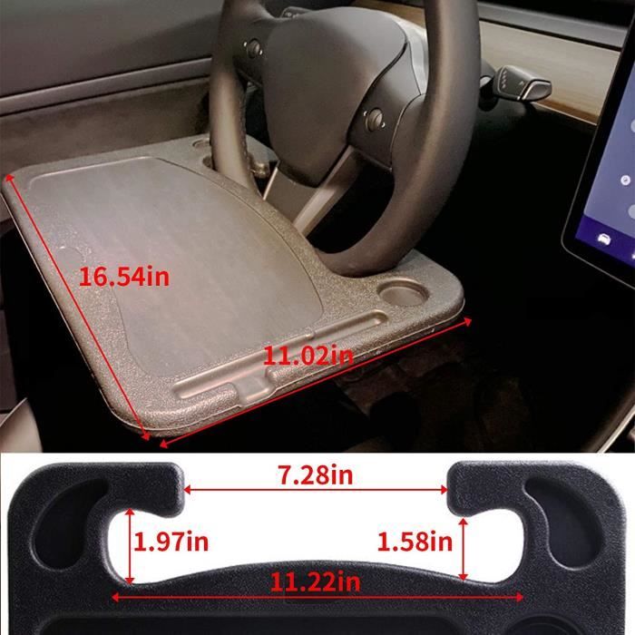 Tablette Volant Voiture Pliable - Bureau Portable Pour Ordinateur Et Repas - Installation Facile - Support 8kg