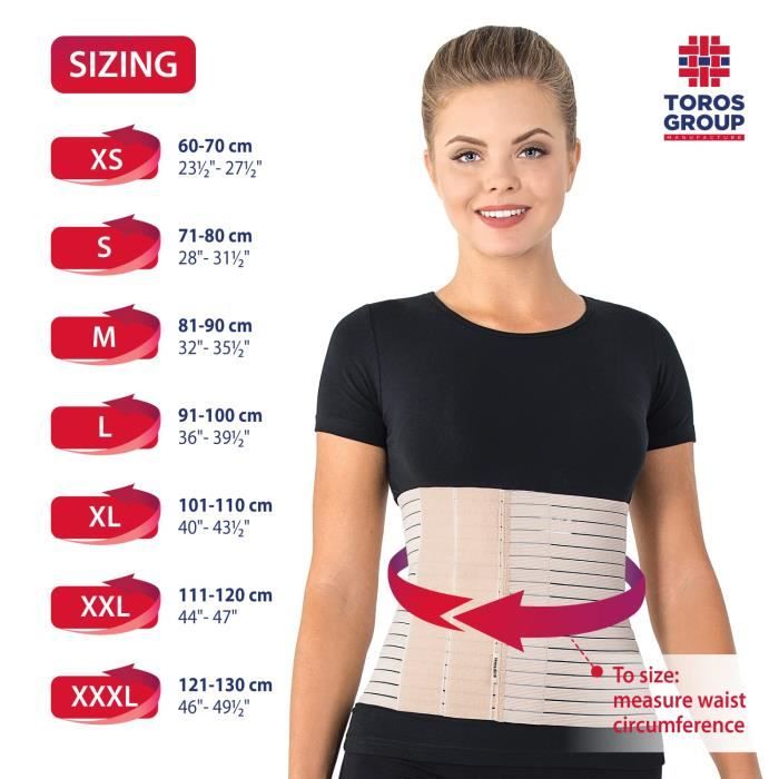 Ceinture Post-partum MAMODY – Gaine Abdominale, Récupération Après Césarienne, XXL 101-160 Cm, Noir