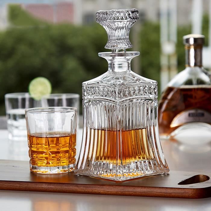 Vintage Crystal Vodka Shot Whisky, Bouteille en verre pour boire