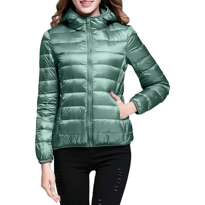 Femme Doudoune L g re Femme Hiver Veste Doudoune Capuche Pliable