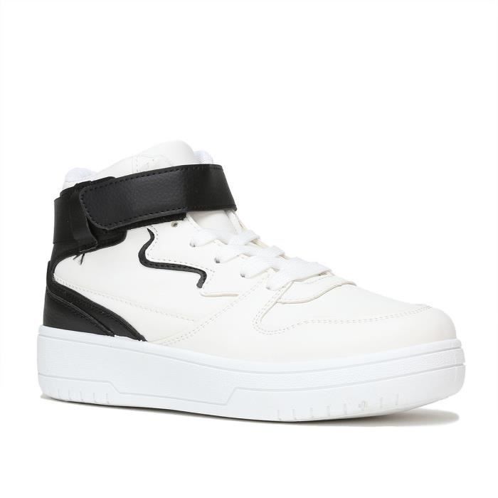 Baskets montantes noires et blanches scratch LA MODEUSE