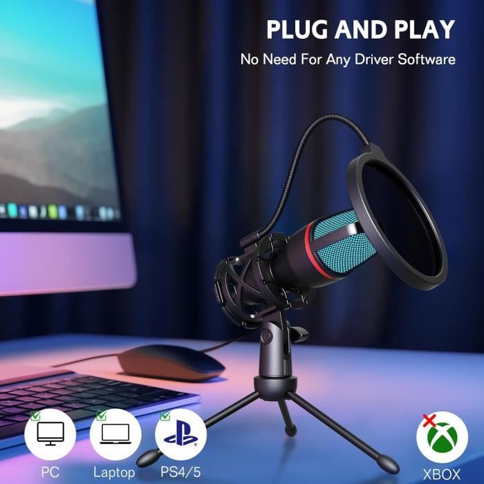 Nornward Micro Pc Micro Gaming, Usb Microphone Condensateur ...