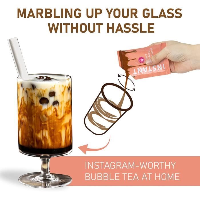Set paille bubble tea réutilisable inox - My Bubble Tea