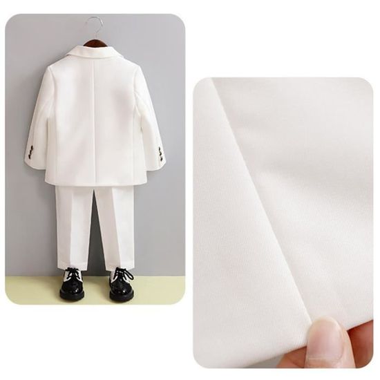 Costume Smoking Bébé Garçon 3 Pièces - Gilet, Pantalon Et Nœud Papillon - Pour Mariage Et Occasions Formelles