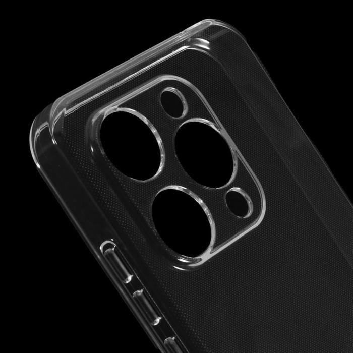 Custodia Per Oukitel C32 + Pellicola Vetro Temperato - Cover Sottile In Silicone TPU Trasparente, Antiurto, Accesso Facile A Tutti I Pulsanti