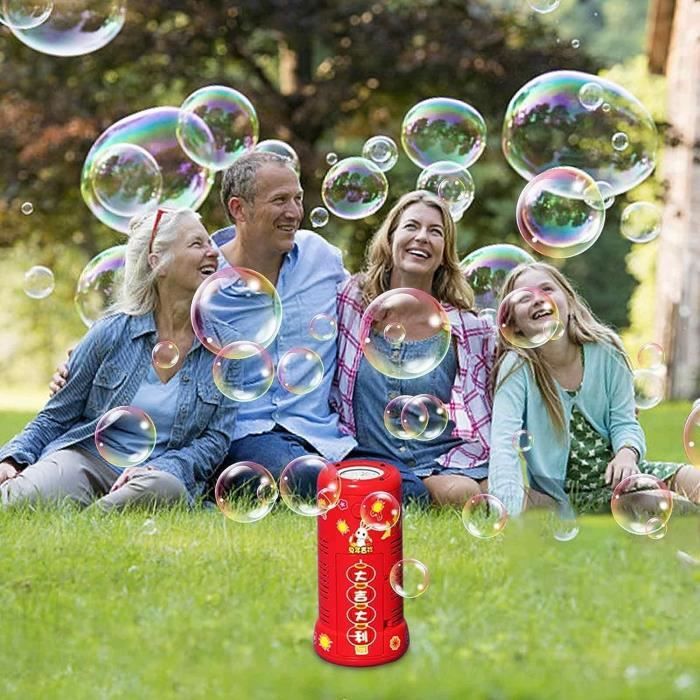 Machine à Bulles Rechargeable 10 Trous – 500 Ml – 2 Vitesses – Avec Trépied – Rose – Intérieur/extérieur