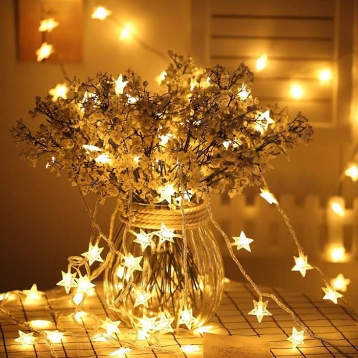 Sapin de Noël,Mini guirlande lumineuse LED en forme d'étoile, 3M, ornements  d'arbre de noël, 2021, décoration - Type 3m 20led star