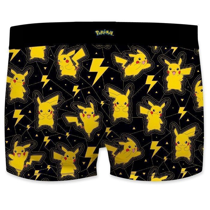 FREEGUN Boxer Homme Pikachu Calecon Homme Pokemon Confortable et Doux Jaune Cdiscount Pret a Porter