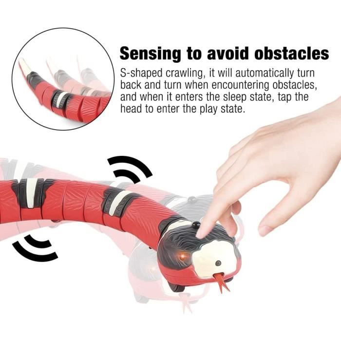 Foreverup Serpent Télécommandé – Cobra Réaliste Avec Queue Qui Remue Et Langue Rétractable – Chargement USB, Portée 15 M – Cadeau Enfant Et Animal