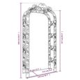 "SOLDE" Arche de jardin Contemporain - CSY - Noir 116x45x240 cm Acier 792710-3