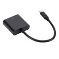 Black-< =0.5m -câble adaptateur usb 3.1 vers VGA,Type C vers femelle,pour Macbook 12 pouces Chromebook Pixel Lumia 950XL,offre sp-3