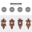 1pcs Horloge, horloge de coucou, horloge de coucou artisanat en bois, horloge murale de style arbre maison, Art Vintage décor (304)-3