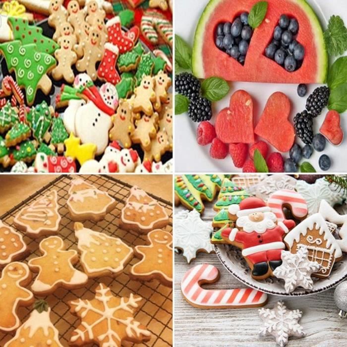 Moules À Biscuits De Noël 24 Pièces Emporte Piece Noel Moule Biscuit Acier  Inoxydable Pour Diy Cookie Cake Fudge Pâtisserie[J102]