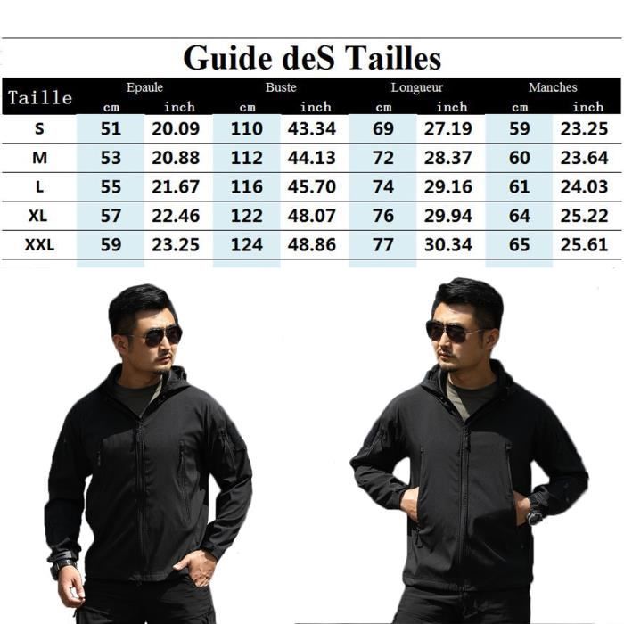 UHouse Veste Imperméable Homme Capuche Softshell De Pluie