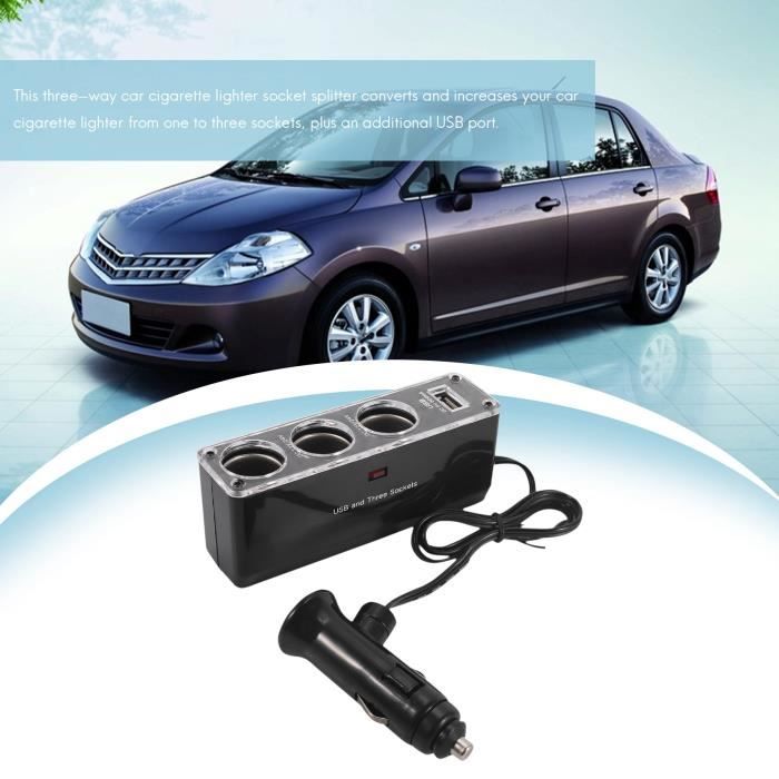 Dual USB Car Auto Allume-cigare Prise Splitter 12V Chargeur Adaptateur De  Puissance Prise - Cdiscount Auto