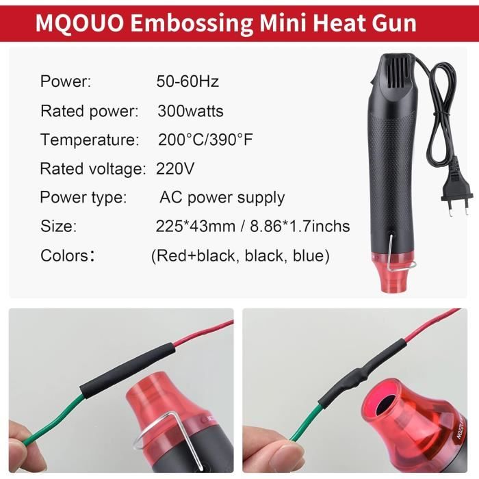 MQOUO Décapeur Thermique 300W, Mini Pistolet à Air Chaud