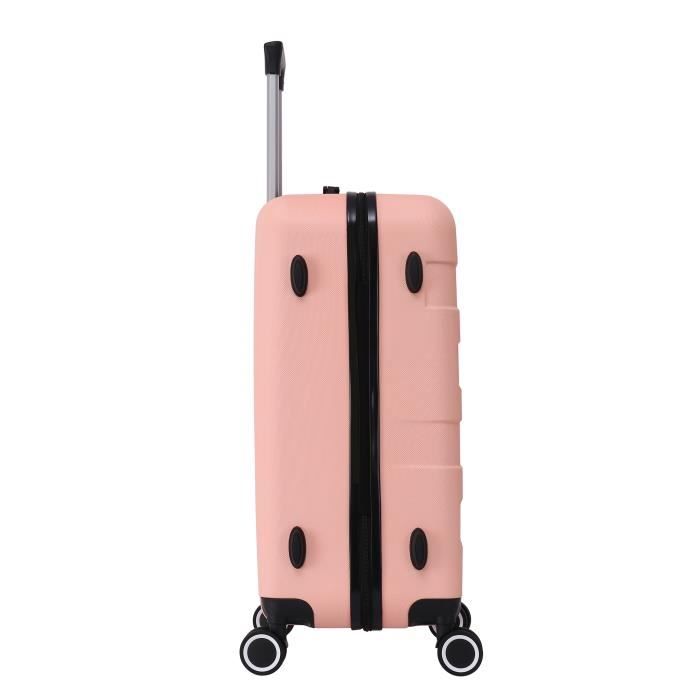 TORTUE Set De 3 Valise Rigide De Voyage ABS Légère Durable Trolley Sets De Bagages Cabine Avec 4 Roulettes Silencieuses à 360° Et Serrure (M L XL) (Champagne