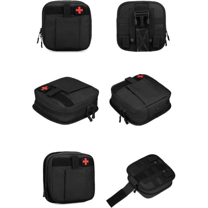 Sac Tactique MOLLE – Nylon 1000D, 20x12x5 Cm | Pochette Premiers Secours, Rangement Outils, Chasse, Camping