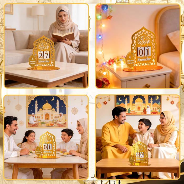Acheter Calendrier du compte à rebours du Ramadan, ornement Eid Mubarak, décoration du Ramadan