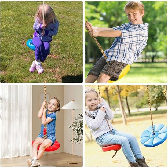 Balançoire Corde Escalade Avec Plateforme Pour Enfants - Charge 200 Kg - Jardin Extérieur Arbre