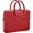 MOBILIS Sacoche de transport - Origine - Briefcase Style pour Ordinateur Portable, Tablette 35,6 cm (14") - Simili cuir - Rouge-0