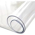 Nappe Transparente épaisseur 2 mm – Rectangle 80 x 100 cm – Film épais Protection PVC Transparent 2 MM - Roulé sur Tube (sans Plis)-0