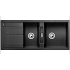 Évier - BLANCO - Metra 8S - SILGRANIT® - 2 cuves - 1 égouttoir réversible - anthracite