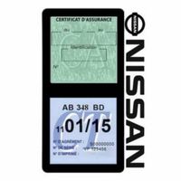 NISSAN-VD9-N Noir étui assurance compatible avec NISSAN adhésif Pare Brise Marque ASSURDHESIFS STICKERS AUTO RETRO